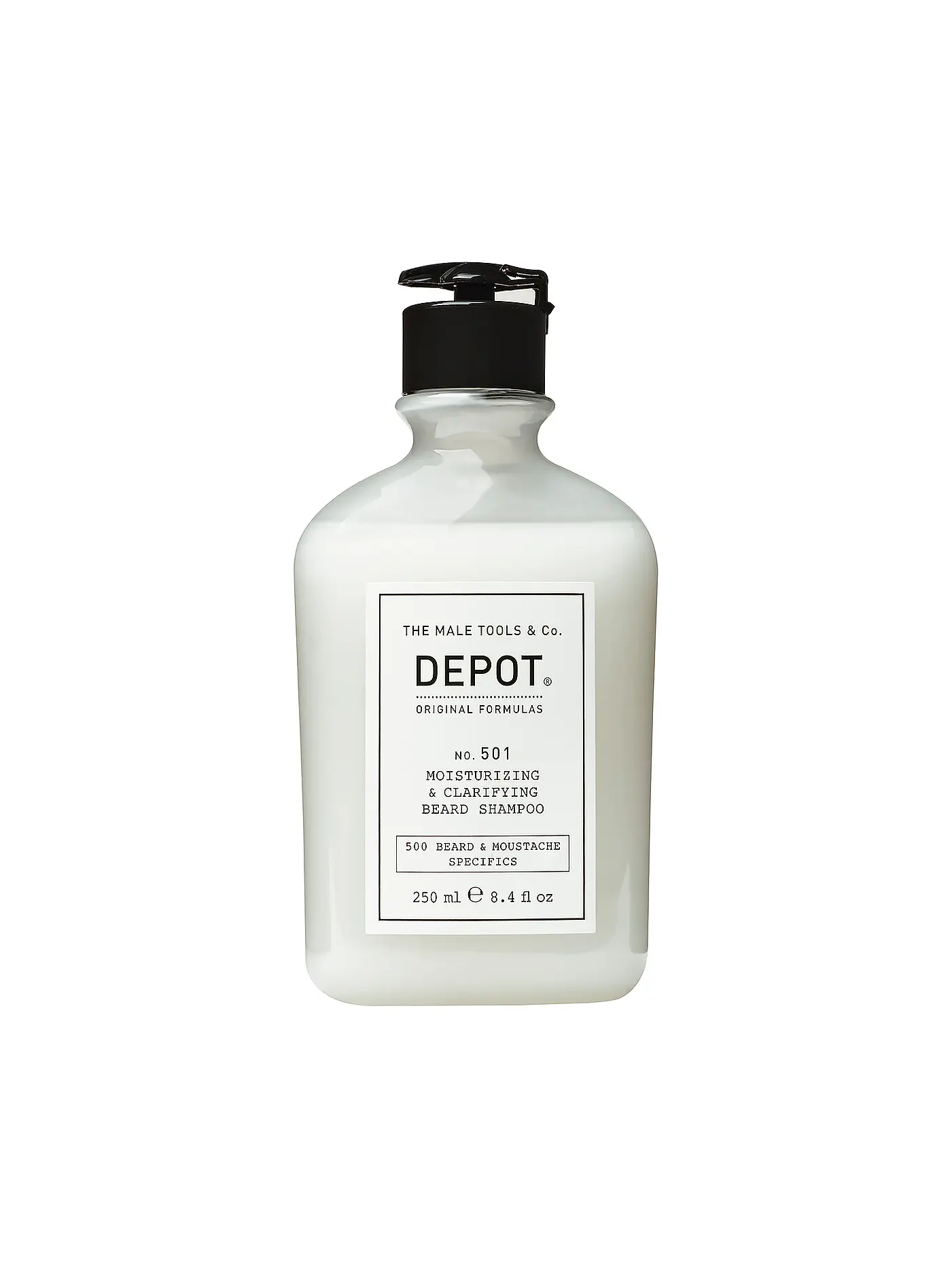 DEPOT | No.501 - MOISTURIZING & CLARIFYING BEARD SHAMPOO 250ml | 